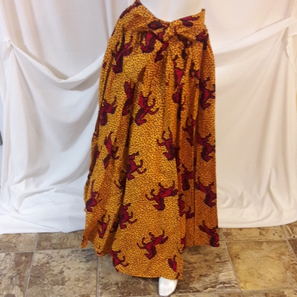 African Maxi Skirt with horse motif - Picture 4 of 6